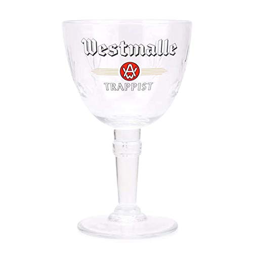 Authentic Trappist Belgian Beer Glass Set - Premium Abbey Chalice for Craft & Belgian Ales - Perfect for Home Bars, Pubs & Beer Tasting Events