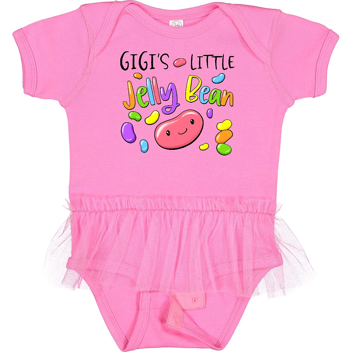 Inktastic Gigi's Little Jellybean Cute Easter Candy Infant Tutu Bodysuit - Adorable Baby Outfit for Easter Photos, Holiday Parties & Newborn Photoshoots