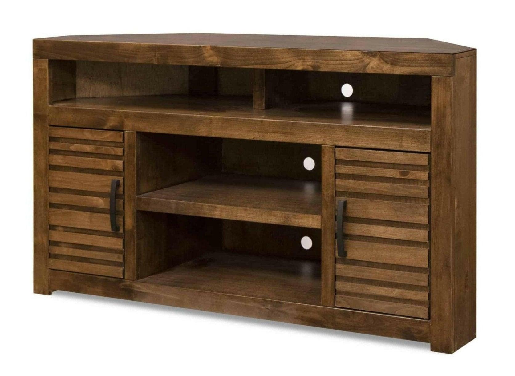 Sausalito Corner TV Stand SL1211.WKY - Modern Wood Entertainment Center for Living Room, Bedroom & Home Theater - Fits Flat Screen TVs up to 65 Inches