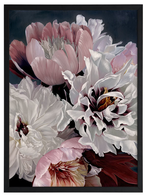Fleur Framed Art Print - Elegant Floral Wall Decor for Living Room, Bedroom & Office - Perfect Home Decoration Gift