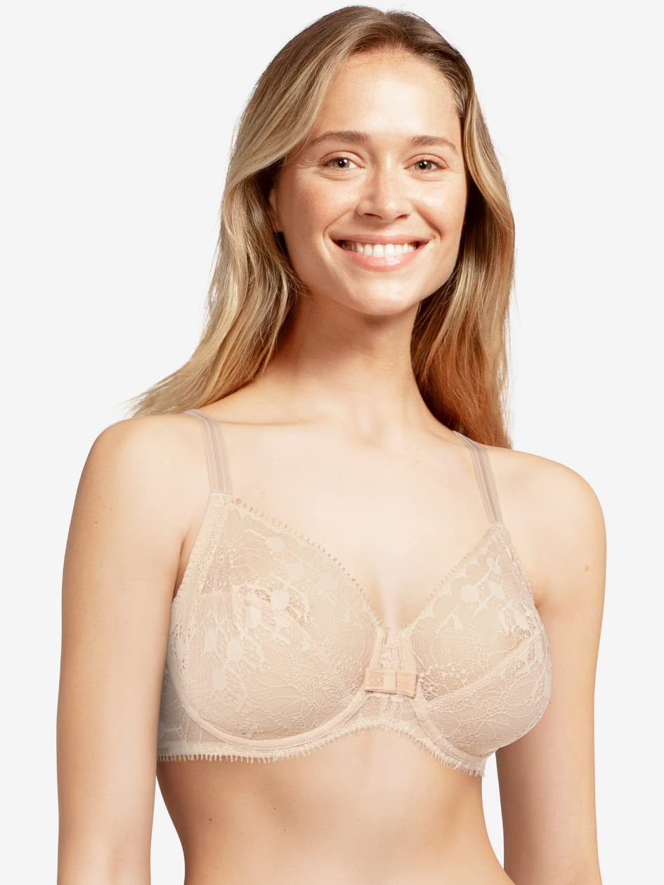 Chantelle Women's Day to Night Unlined Full Coverage Bra - Nude Blush 36F US | Comfortable Everyday & Evening Wear for Plus Size Women