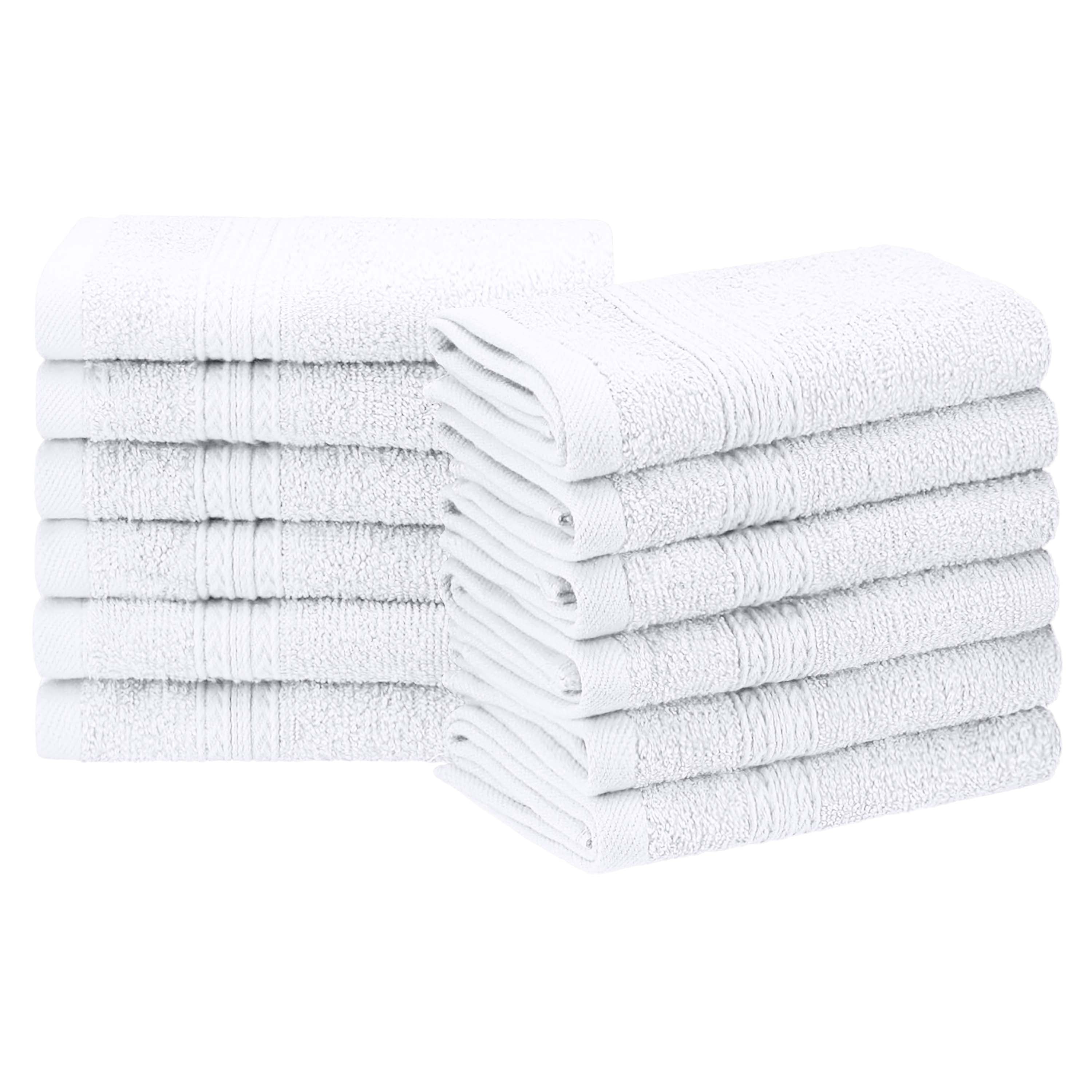 Organic Cotton 12-Piece Solid Face Towel Set | Eco-Friendly, Soft & Absorbent | Perfect for Spa, Gym, Travel & Home Use