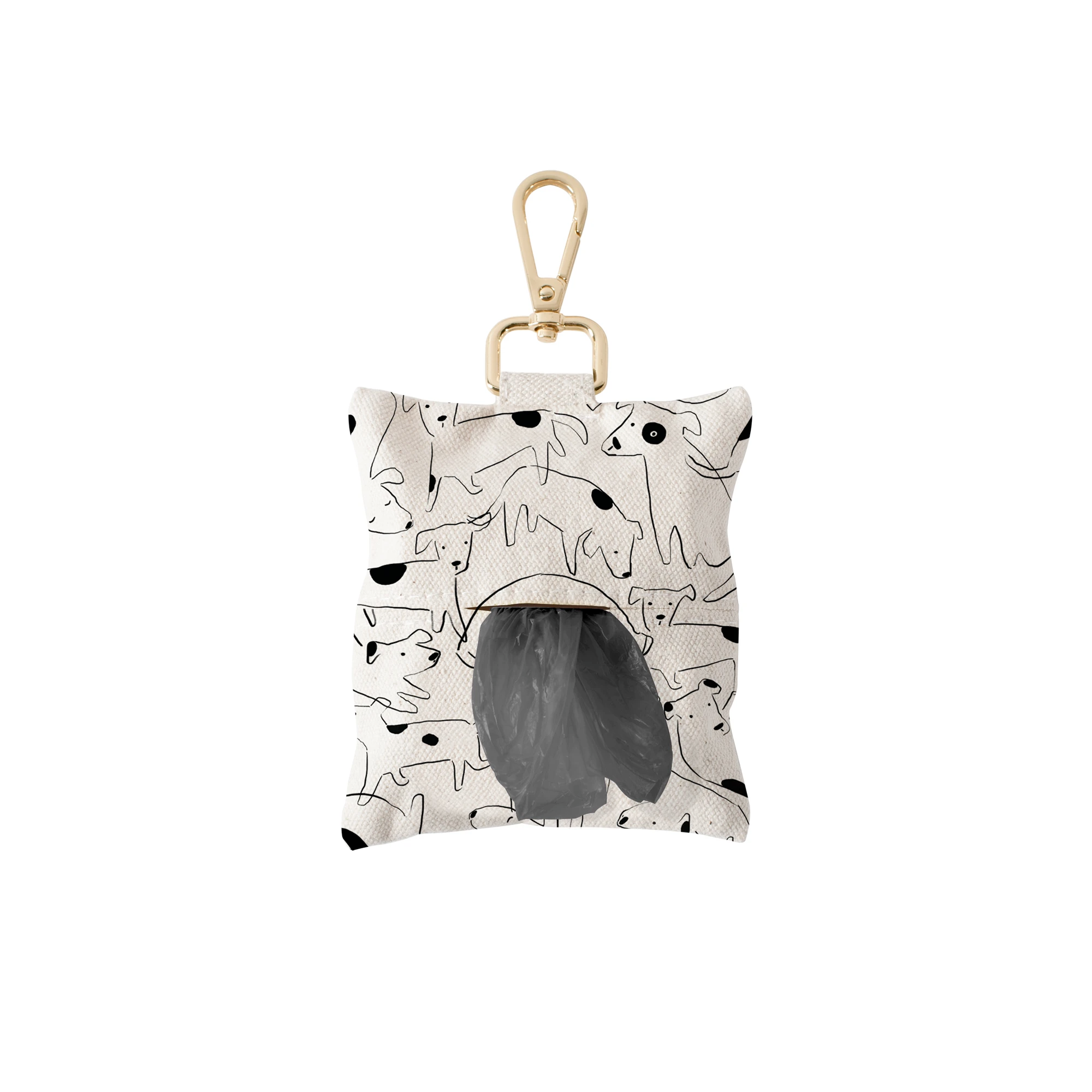 Nosey Dog Spot Dog Waste Bag Dispenser - Portable Poop Bag Holder for Walking, Hiking & Travel - Hands-Free Leash Attachment for Easy Cleanup
