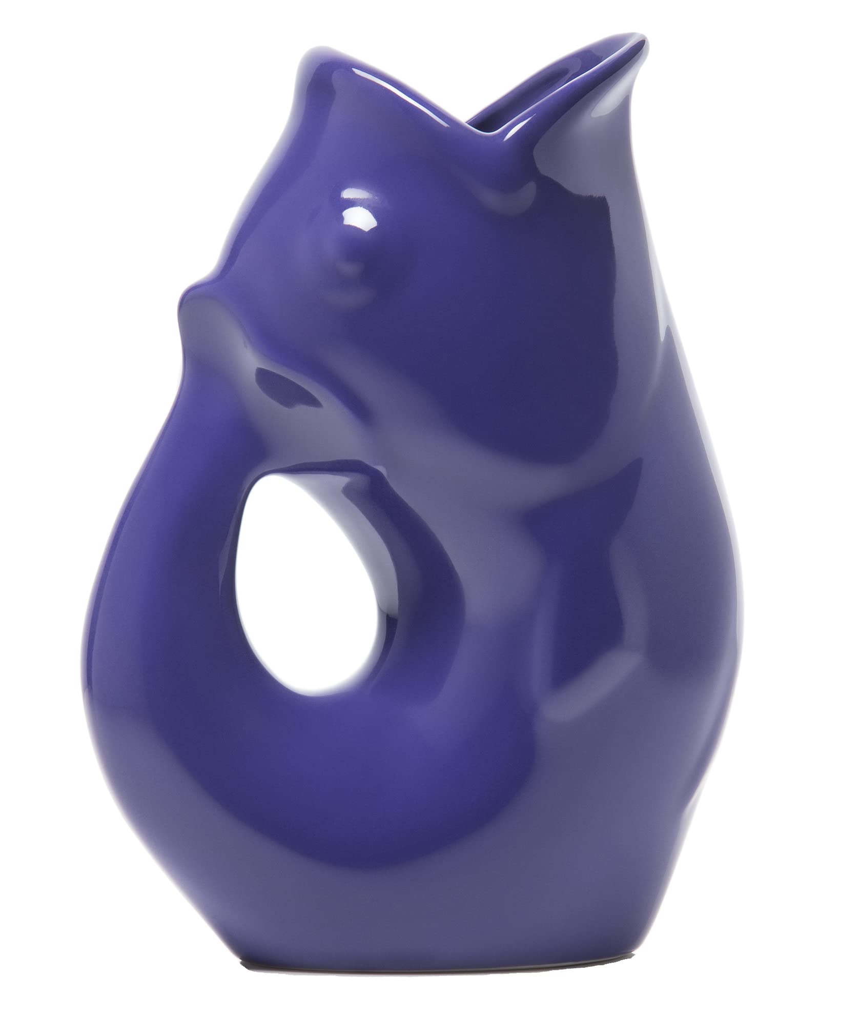 Large Indigo Gurgle Pot - Unique Handcrafted Ceramic Water Pitcher for Home Decor & Kitchen Use | Perfect for Serving Drinks, Decorative Display, and Gift Giving