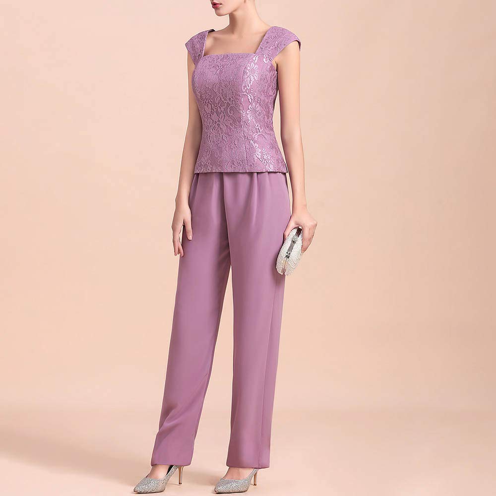 Elegant Mother of The Bride Pant Suit Set - 3 Piece Long Sleeve Jacket & Pants for Wedding Guest Outfits | Perfect for Formal Ceremonies, Receptions & Special Occasions