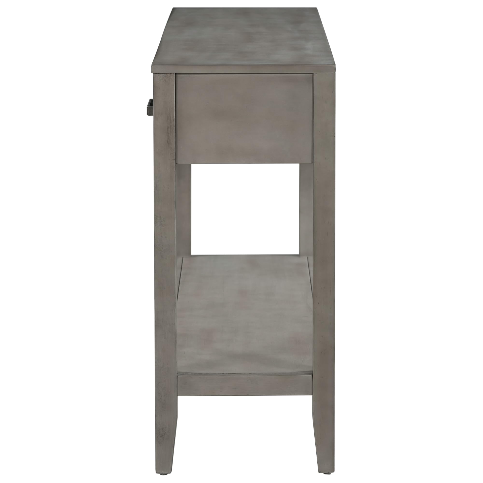 Modern Gray 3-Drawer Console Table with Shelf - Entryway Sofa Table for Hallway, Living Room, Foyer & Corridor - Perfect for Home Decor & Small Space Organization
