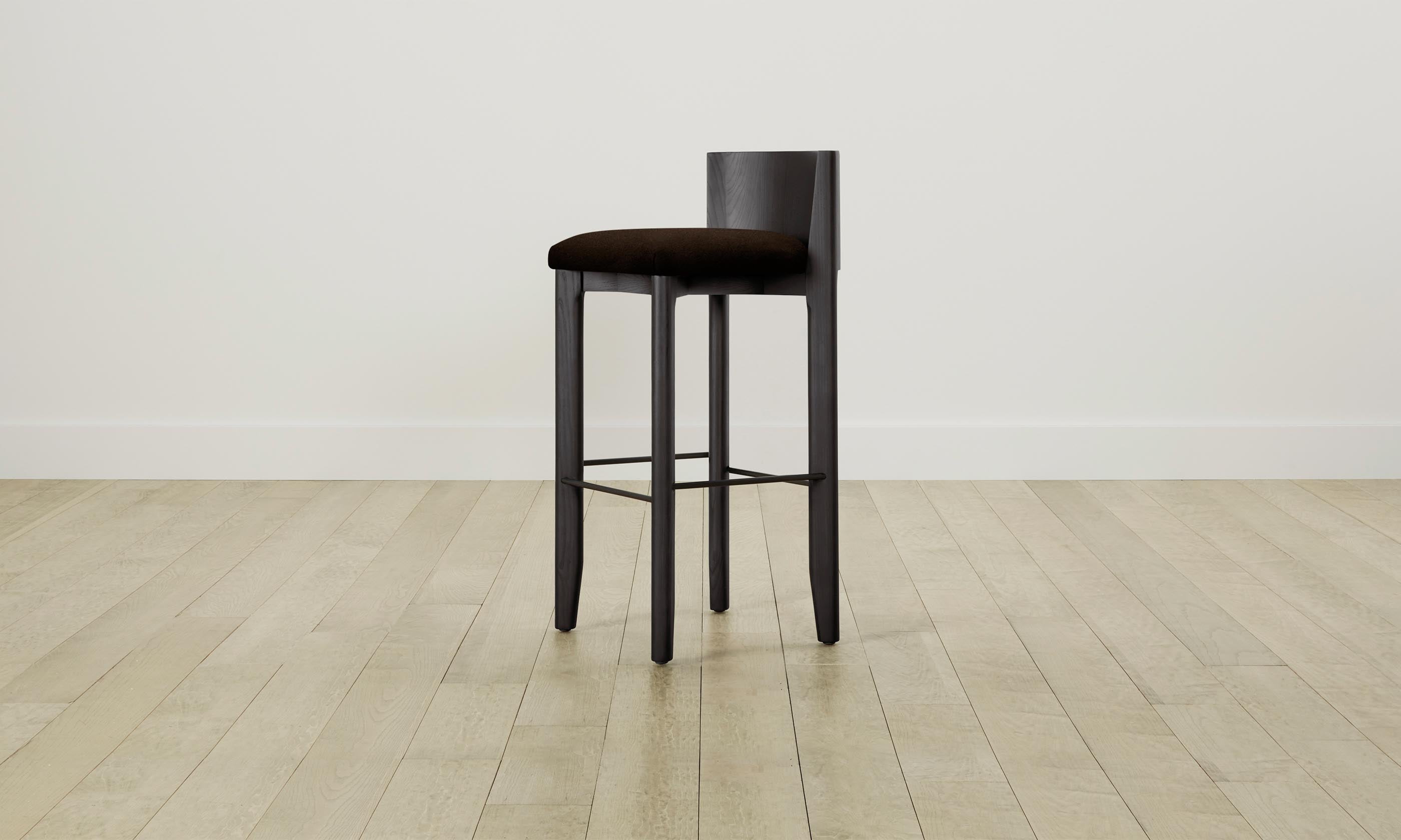 Premium Mohair Chocolate Bar & Counter Stool - The Delancey Collection | Modern Kitchen Island & Home Bar Seating for Dining & Entertaining