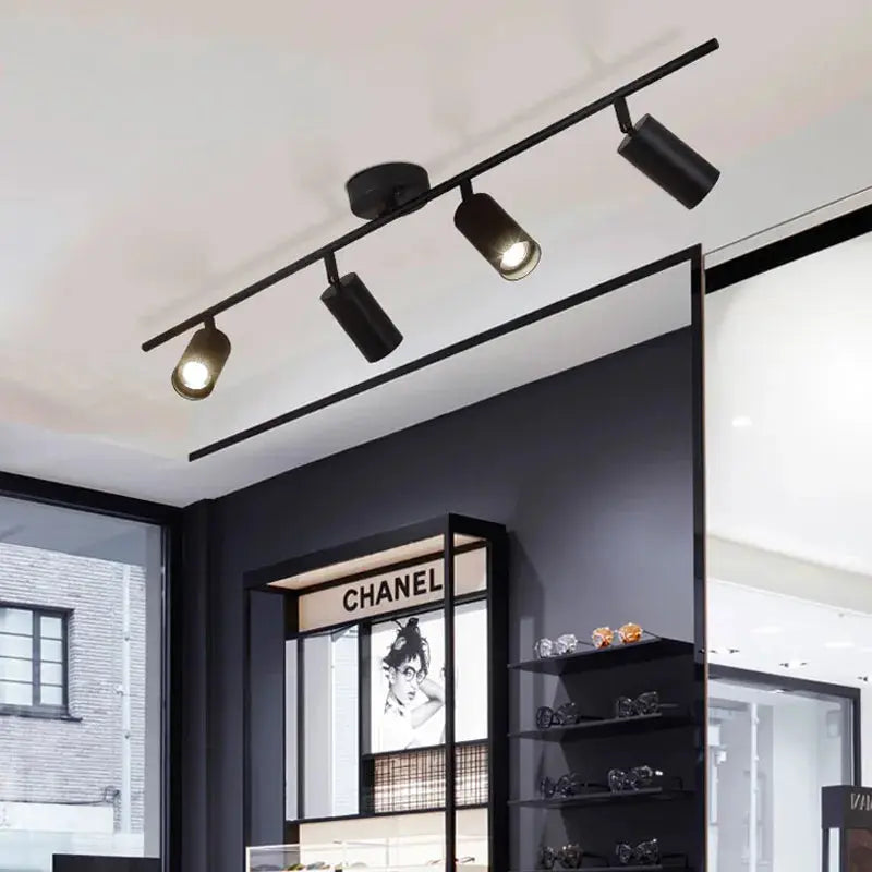 Surface Mounted Minimalist Modern Track LED Lighting - Energy Efficient Dimmable Lights for Home, Office, and Retail Spaces