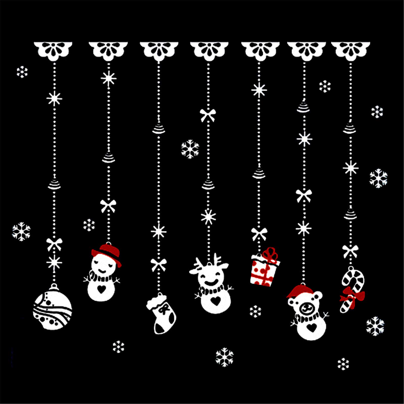 Celendi African American Wall Art Stickers - Window Decals for Glass Doors, Christmas Penguin Decorations - Perfect for Holiday Home Decor, Office & Classroom Window Stickers