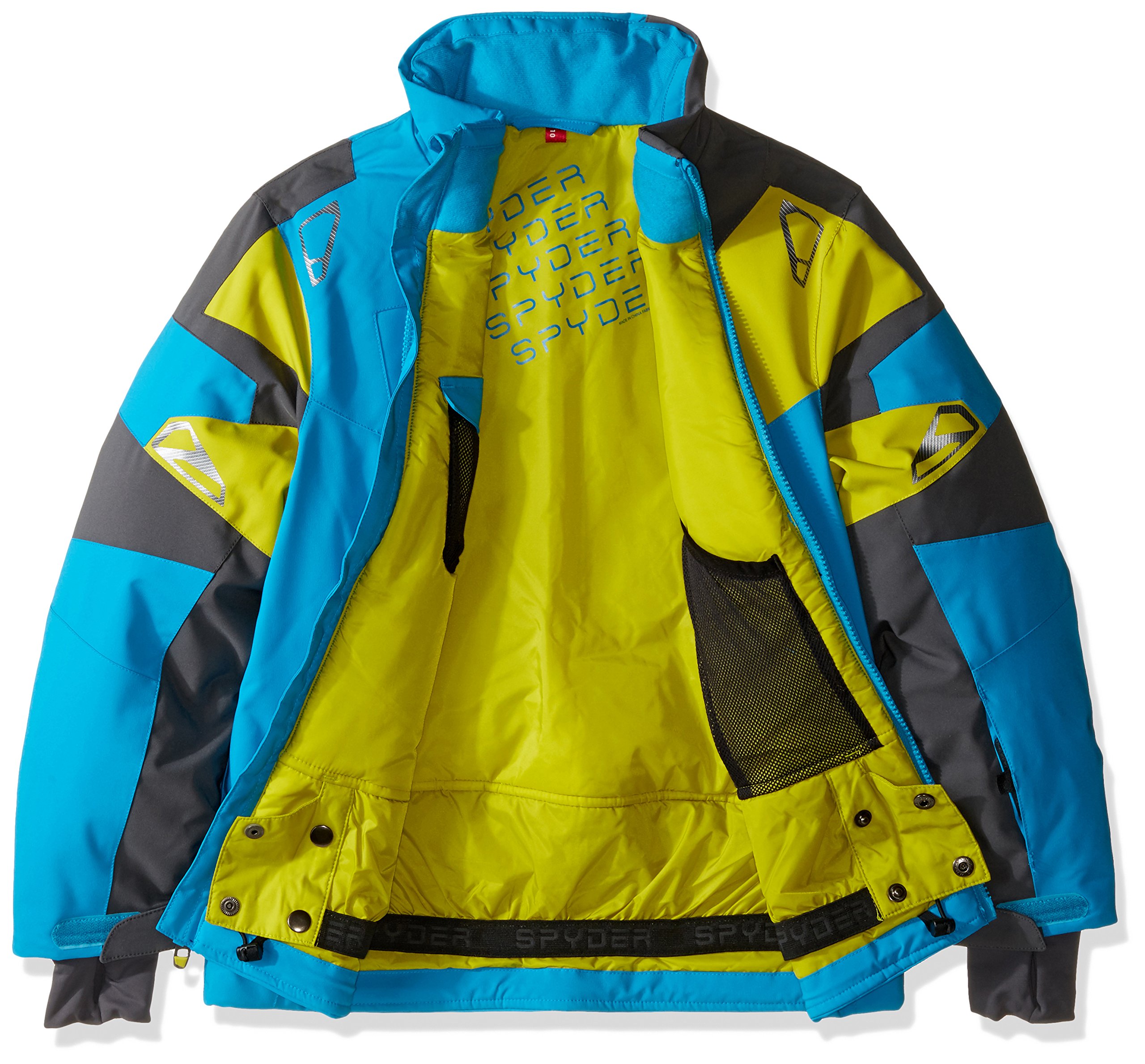 Spyder Boys Leader Jacket for Kids - Waterproof Winter Snow Jacket with Hood - Warm Ski Jacket for Boys Outdoor Activities, Snowboarding & Winter Sports