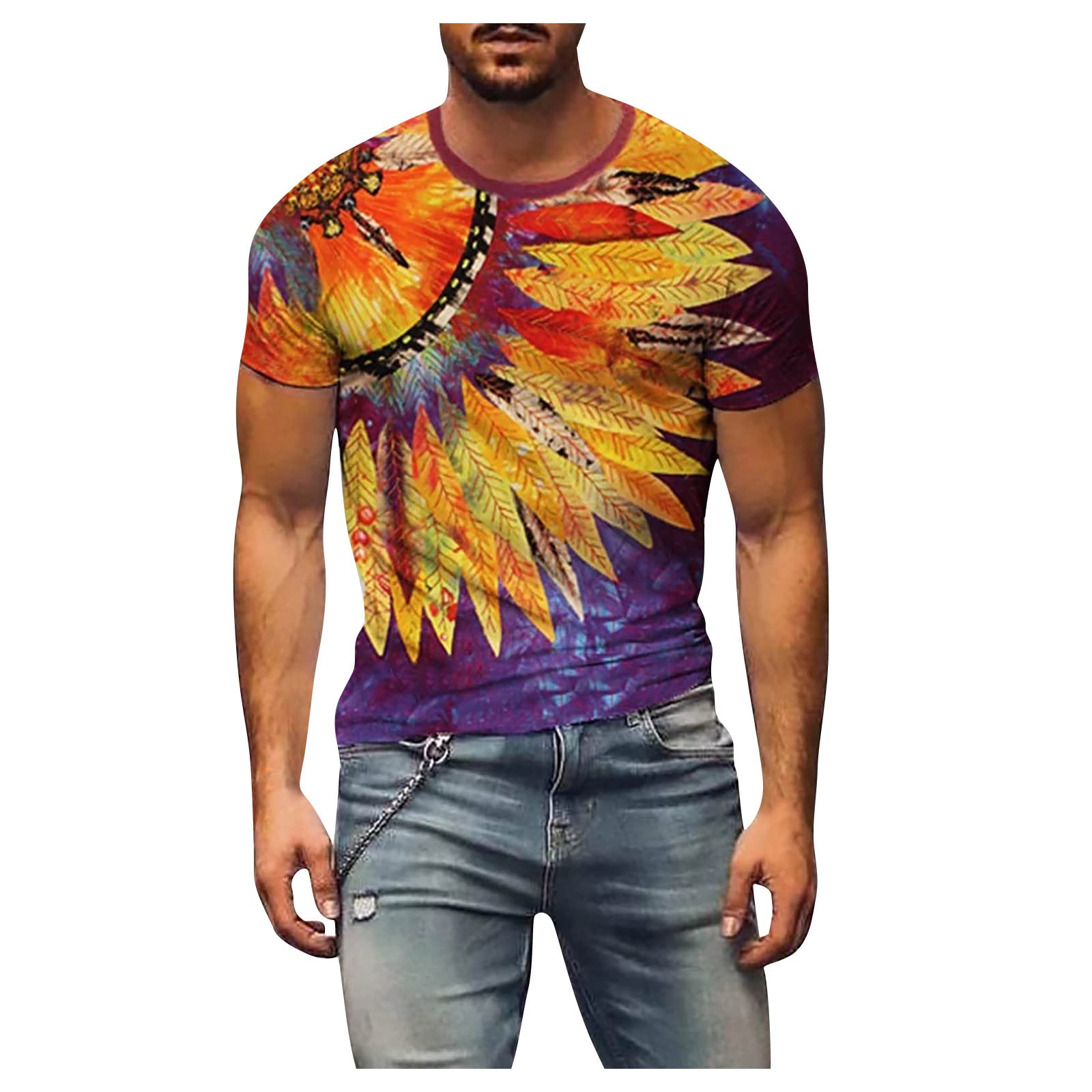 Men's Designer T-Shirt - Spring Summer Casual Cotton Linen Long Sleeve Shirt with Stand Collar | Solid Color Loose Fit Top for Work, Travel & Daily Wear
