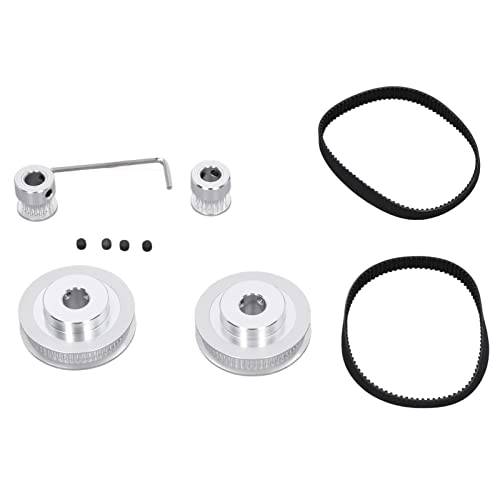 20/60 Teeth 10mm Aluminum Alloy Synchronous Wheel with 200mm Timing Belt - Easy Disassembly 3D Printer Accessories for CNC Machines, Laser Cutters & DIY Projects