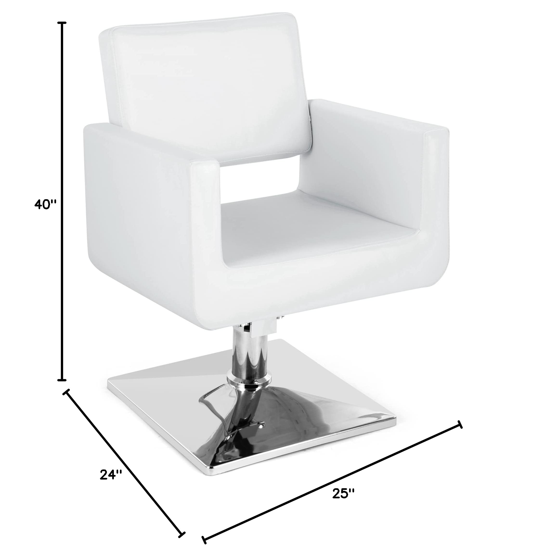 Professional Beauty Salon Styling Chair - Barber & Hairdressing Chair for Haircuts & Styling (White) | Perfect for Salons, Barbershops & Home Use