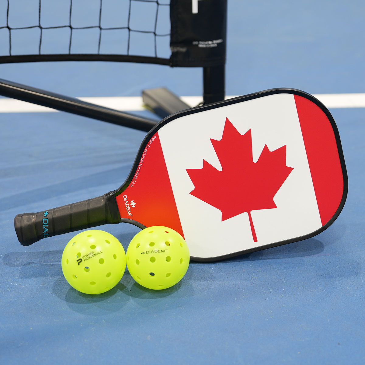 Diadem Riptide Canada Flag Pickleball Paddle | Premium Performance Paddle for Pickleball Players | Perfect for Tournaments, Practice & Demo Rentals