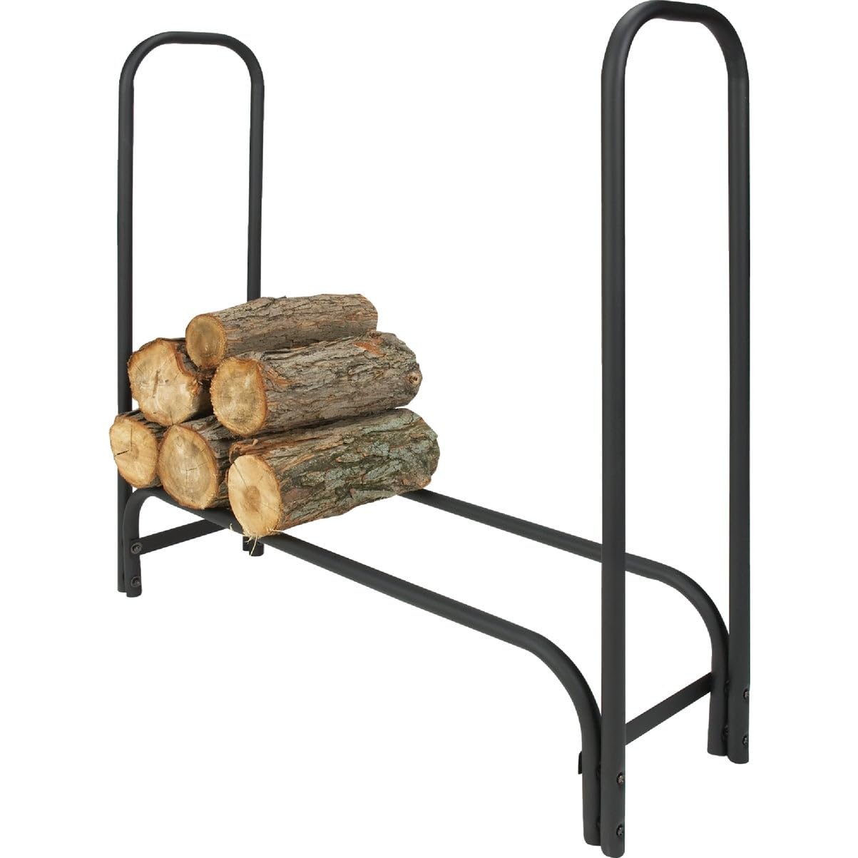 Heavy Duty Tubular Log Rack for Firewood Storage - Outdoor Wood Holder for Fireplace, Camping & Backyard Use