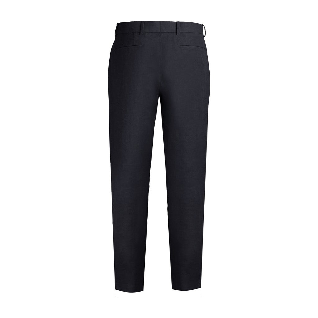 HENRY Linen Tailored Chino Pants for Men - Navy Blue Slim Fit Casual Trousers | Perfect for Office Wear, Summer Outfits & Smart Casual Occasions