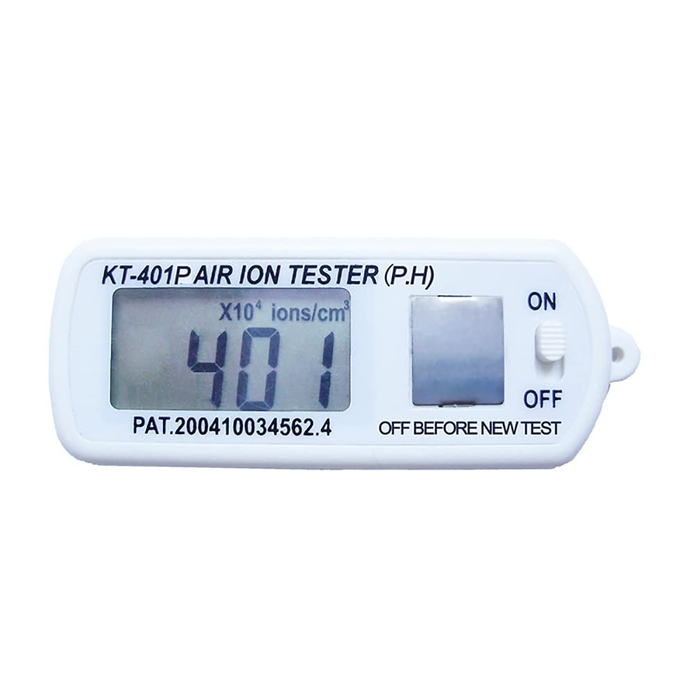 KT-401P Mini Air Ion Tester Counter - LCD Display for High Concentration +/- Air Ion Detection with Peak Hold Function | Perfect for Indoor Air Quality Testing, Office & Home Use