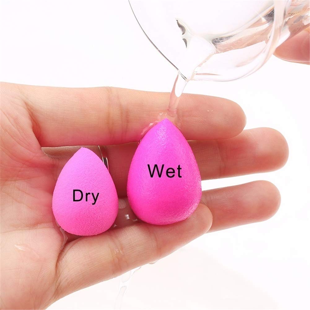 10Pcs Mini Makeup Sponges - Water Drop & Gourd Shaped Powder Puffs for Flawless Foundation & Concealer Application | Soft, Reusable Makeup Blending Sponge Set | Perfect for Travel, Professional Makeup & Everyday Beauty Routine