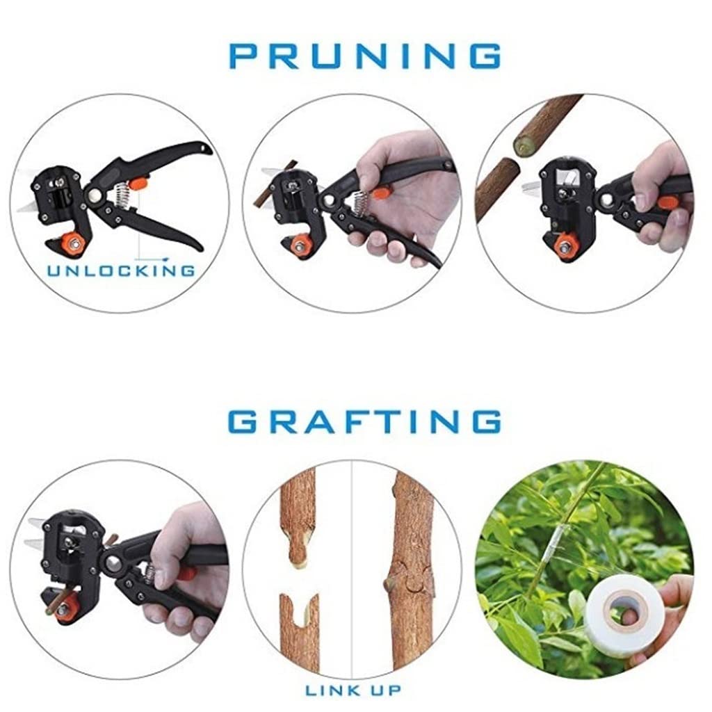 Professional Pruning Shears - Heavy Duty Garden Pruner & Cutting Tool Kit for Gardening, Grafting, Bonsai & Fruit Trees | Perfect for Home Gardeners, Landscapers & DIY Enthusiasts (Ideal for Trimming, Shaping Plants & Harvesting Fruits)