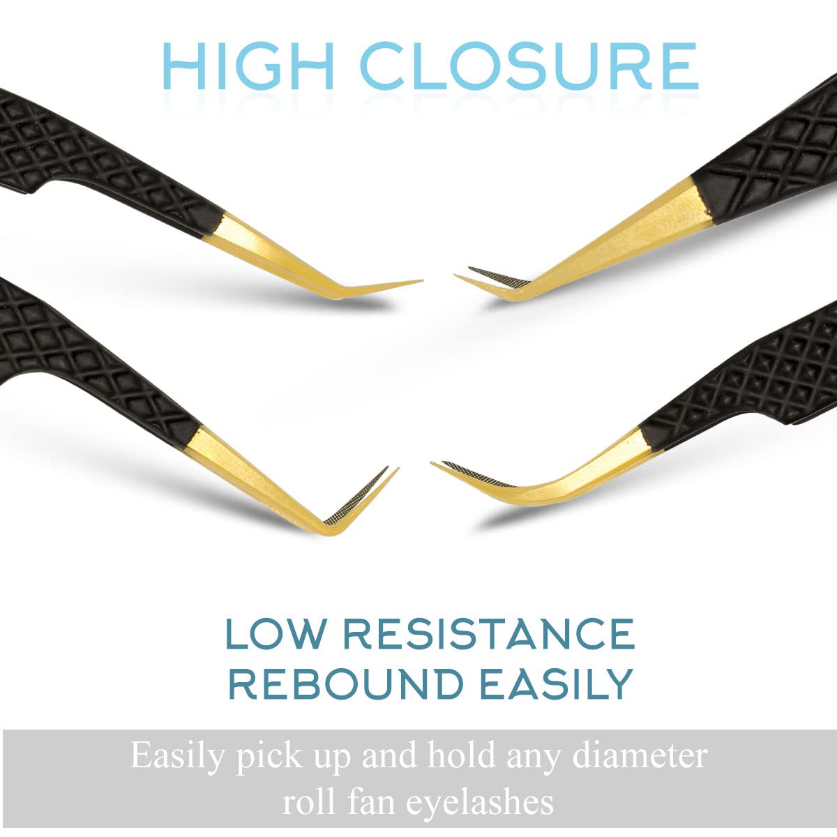 SIVOTE Professional Eyelash Extension Tweezers Set - 4-Piece Black Fiber Tip Tweezers with Diamond Grip | Japanese Stainless Steel for Classic/Volume/Mega Volume Lashes | Anti-Rust Design | Perfect for Lash Technicians & Salon Professionals | Great for Home Use & Professional Lash Applications