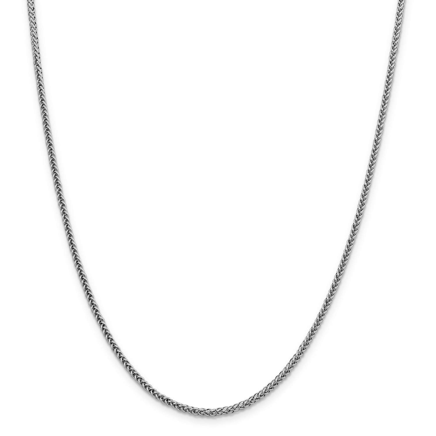 14K White Gold Lightweight Wheat Chain Necklace for Women - Dainty & Elegant Jewelry Gift for Her - Perfect for Everyday Wear, Special Occasions & Layering