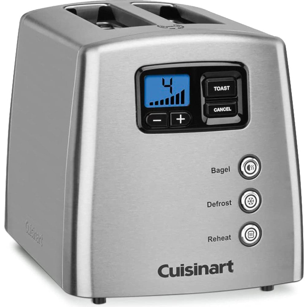 Cuisinart CPT-420 2-Slice Leverless Motorized Toaster - Stainless Steel, Wide Slots for Bagels & Thick Bread - Perfect for Breakfast, Kitchen & Small Spaces