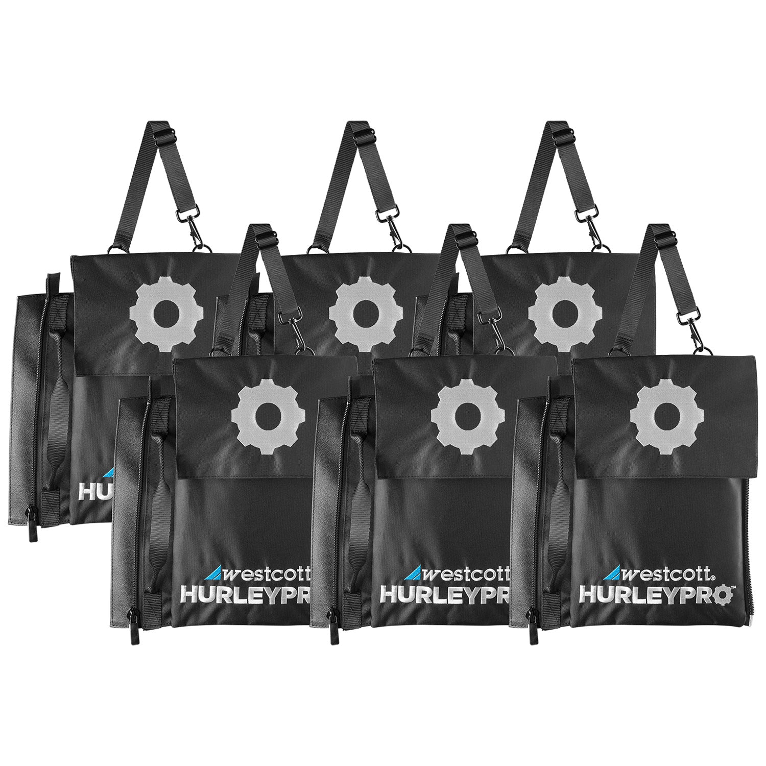 HurleyPro H2Pro Weight Bags (6 Pack) - Heavy Duty Sandbag Weights for CrossFit, Gym Training & Home Workouts - Perfect for Fitness, Strength Training & Outdoor Exercise