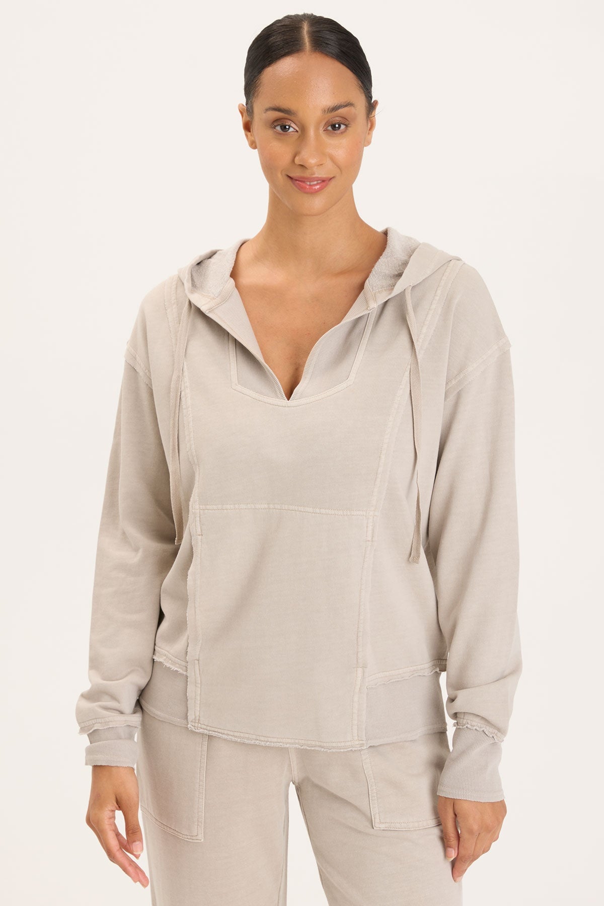 Rosalyn Hoodie Ripple Pigment - Trendy Oversized Pullover Sweatshirt for Women | Soft Cotton Blend | Casual Streetwear Fashion | Perfect for Lounge, Travel & Everyday Wear