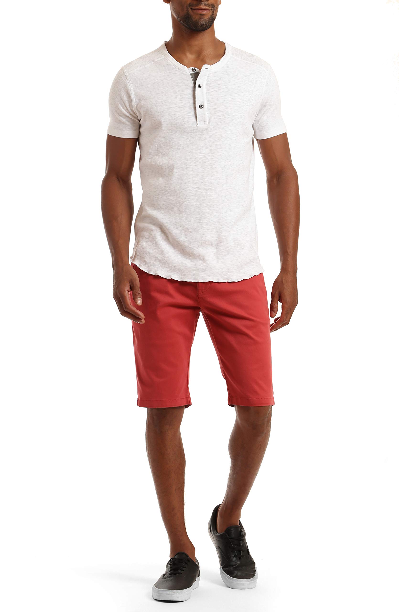 Mavi Men's Jacob Mid Rise Slim Twill Shorts - Comfortable Casual Summer Shorts for Men | Perfect for Outdoor Activities, Travel & Everyday Wear