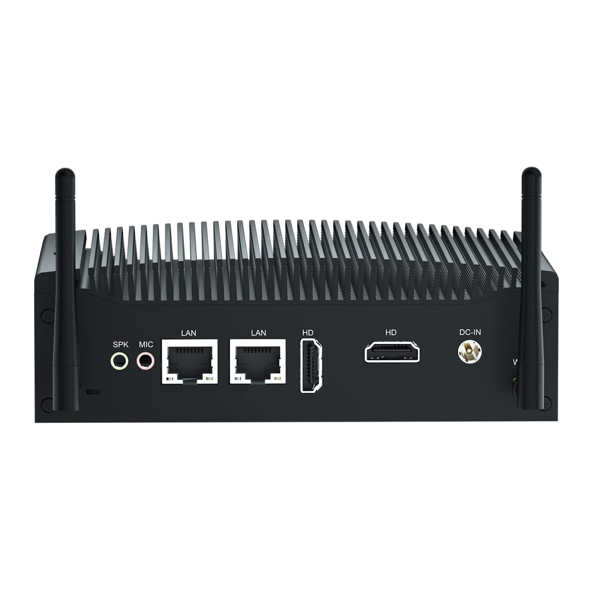 Fanless Mini PC with Dual RS232 Ports | Intel Core i5 10210U (Up to 4.2GHz) | 16GB RAM 1TB SSD | Dual Gigabit LAN | 4K Dual Display | WiFi | Windows 11 Pro | VESA Mount | Auto Power-On - Perfect for Industrial Automation, Digital Signage & Office Workstations