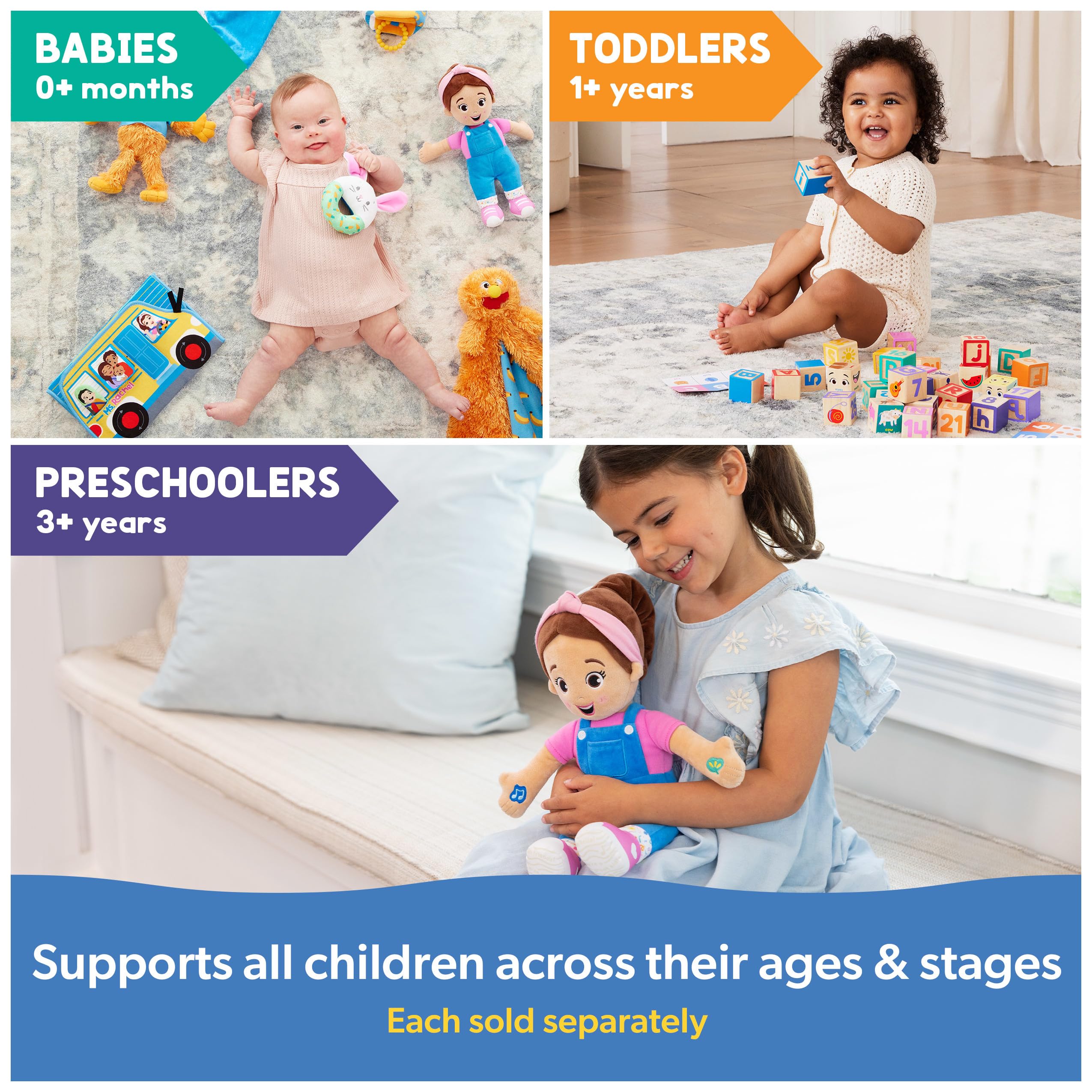 Ms. Rachel Official Speak & Sing Doll - 16” Interactive Toddler Toy with 4 Songs & 16+ Phrases - Educational Baby Toy for Boys & Girls Ages 6 Months to 3 Years - Perfect for Early Learning, Playtime & Speech Development