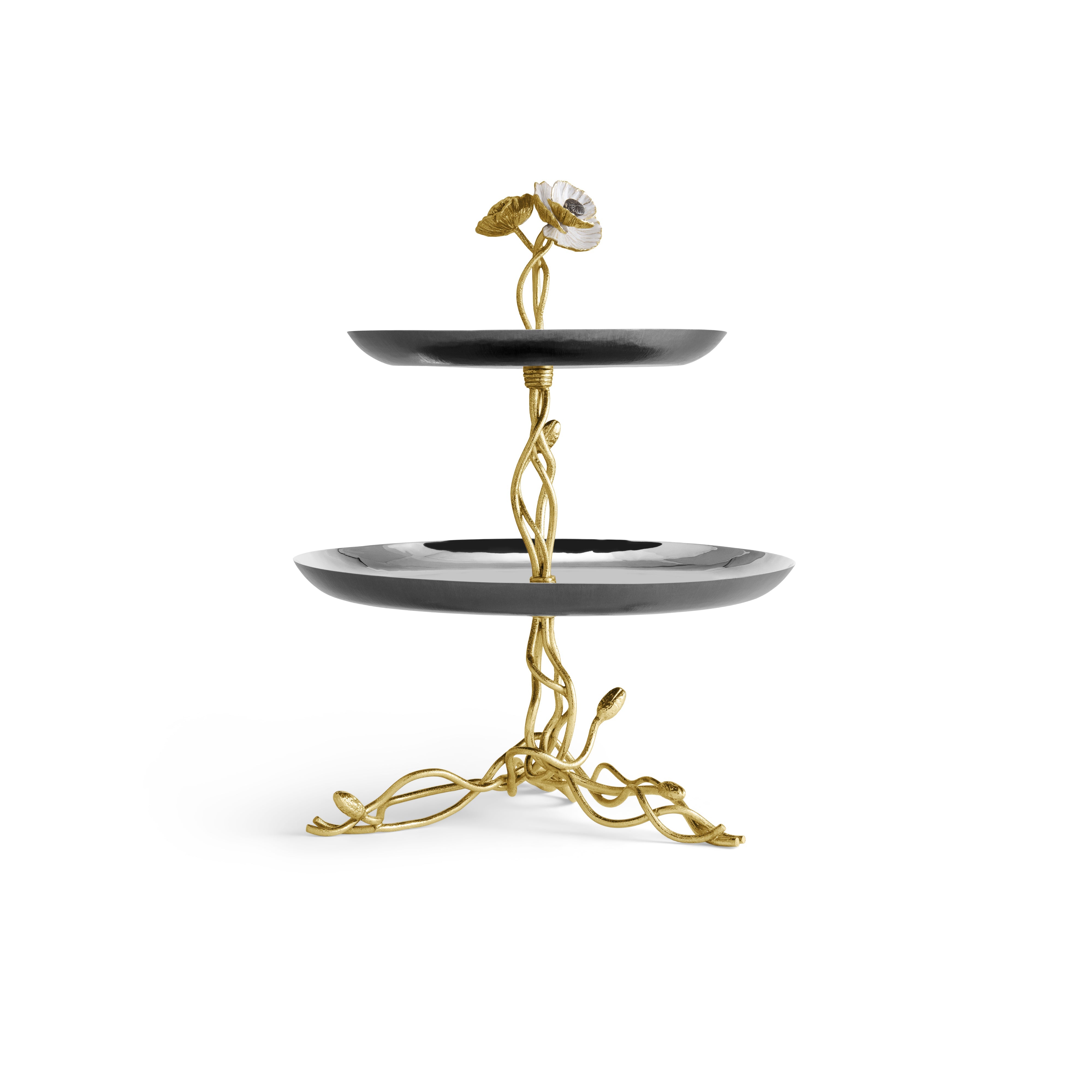 2-Tier Anemone Decorative Shelf - Perfect for Bathroom, Kitchen, or Living Room Storage and Display