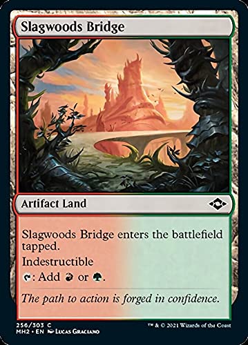 Magic: the Gathering - Slagwoods Bridge (256) Foil Card - Modern Horizons 2 MTG Expansion | Collectible Trading Card Game Accessory for Deck Building & Competitive Play