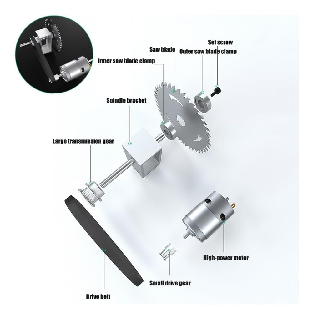 Saker Mini Multi-Functional Table Saw for Woodworking & Crafts - Compact & Portable Mini Table Saw for Wood Cutting, DIY Projects, Hobbyists & Home Use - Perfect for Small Woodworking Tasks & Crafting