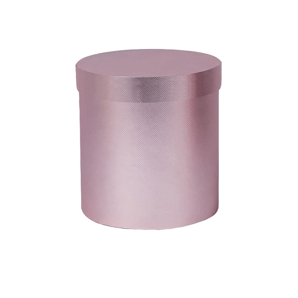 Luxury Rose Gold Round Cardboard Gift Box with Lid - Elegant Flower Packaging for Valentine's Day, Wedding, DIY Decor & Jewelry Storage - Perfect for Gift Giving, Party Favors & Home Organization
