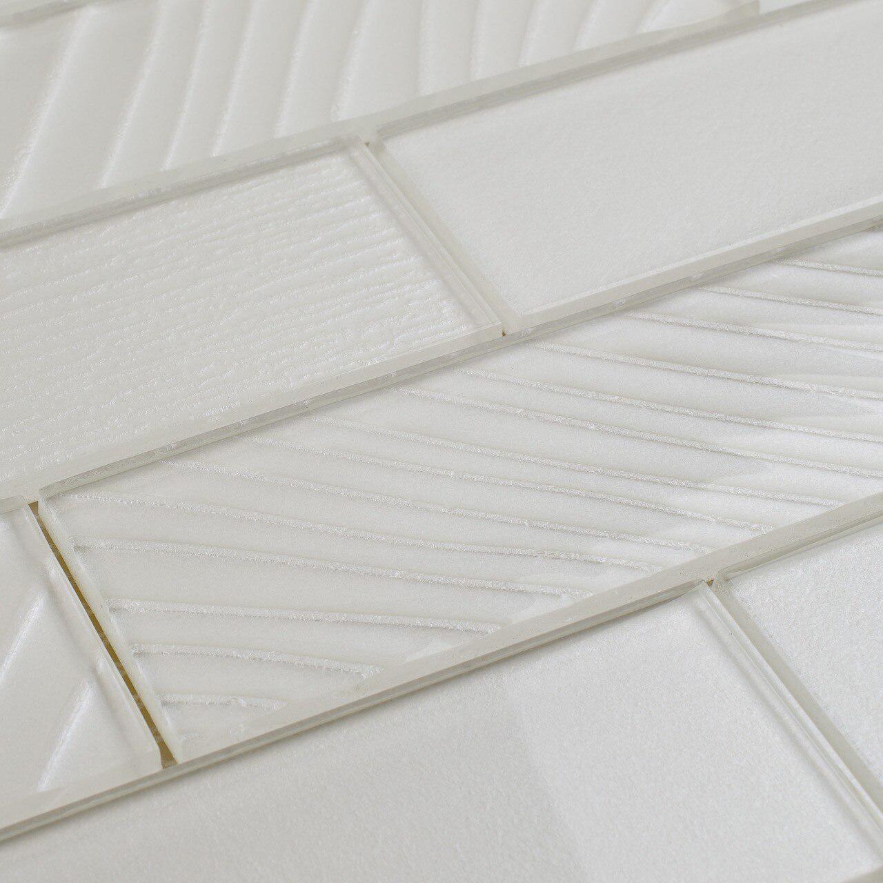 Contemporary Almond Glass Subway Tile 2x6 - Perfect for Kitchen Backsplash, Bathroom Walls & Modern Home Decor
