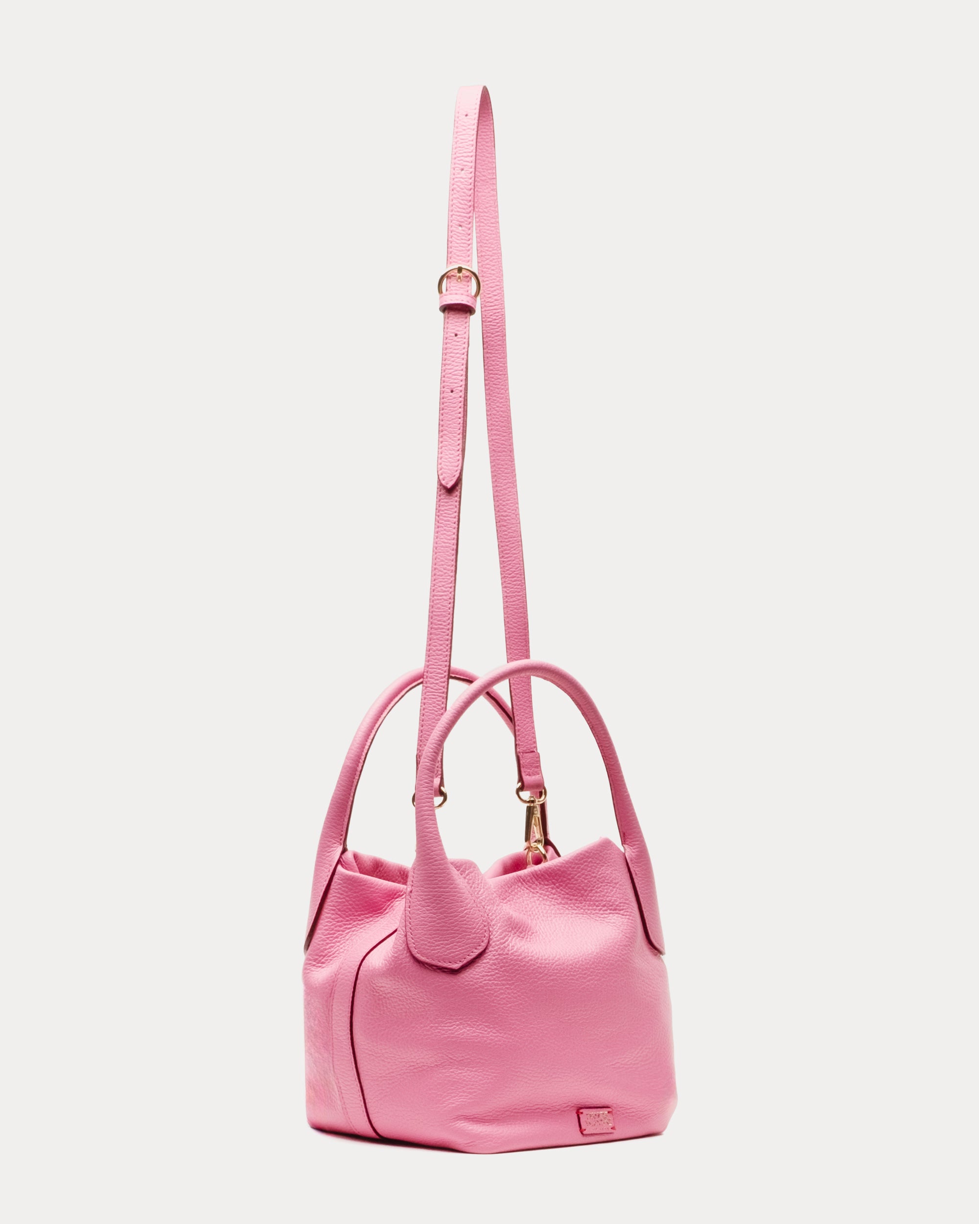 Mini Sweet Pea Tumbled Leather Pink Handbag - Cute Crossbody Purse for Women, Perfect for Date Night, Shopping & Daily Use