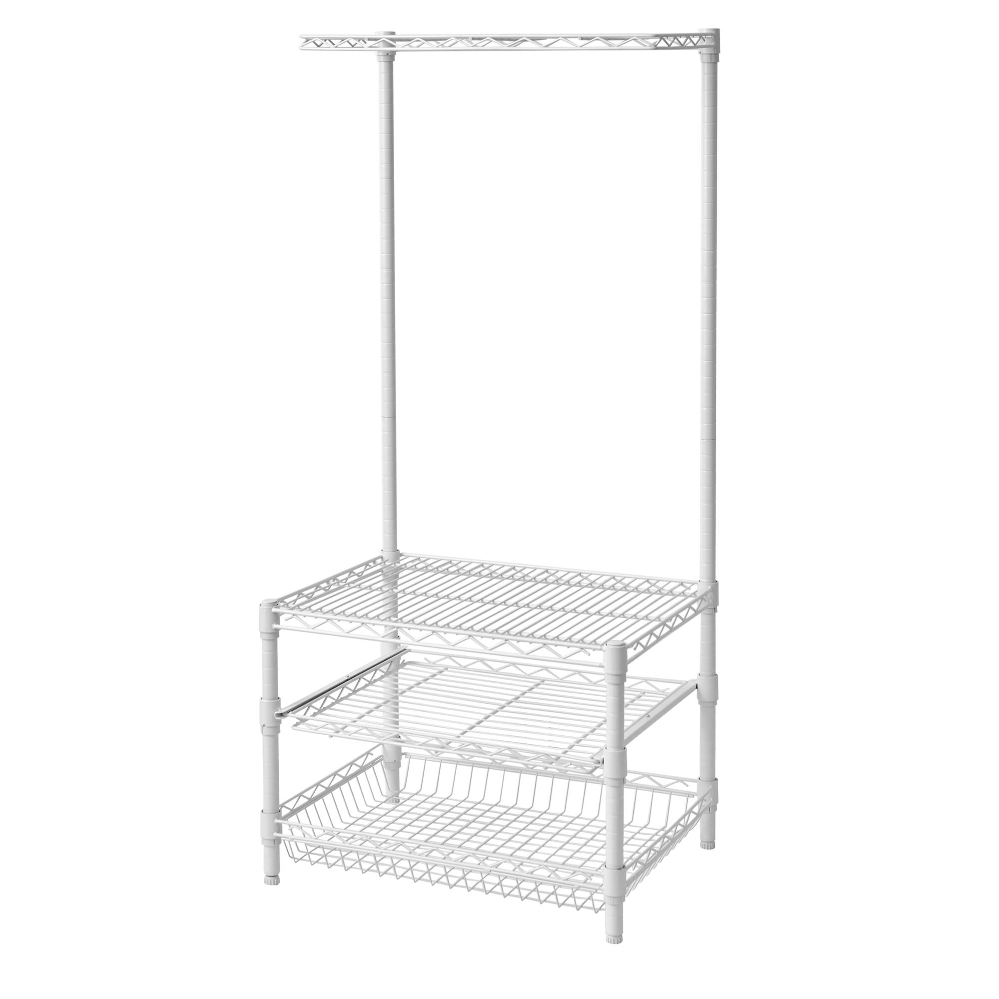 DormCo Suprima® Portable Mini Fridge Organizer - White | Compact Refrigerator Storage for Dorm, Office & Travel | Keep Food & Drinks Fresh Anywhere