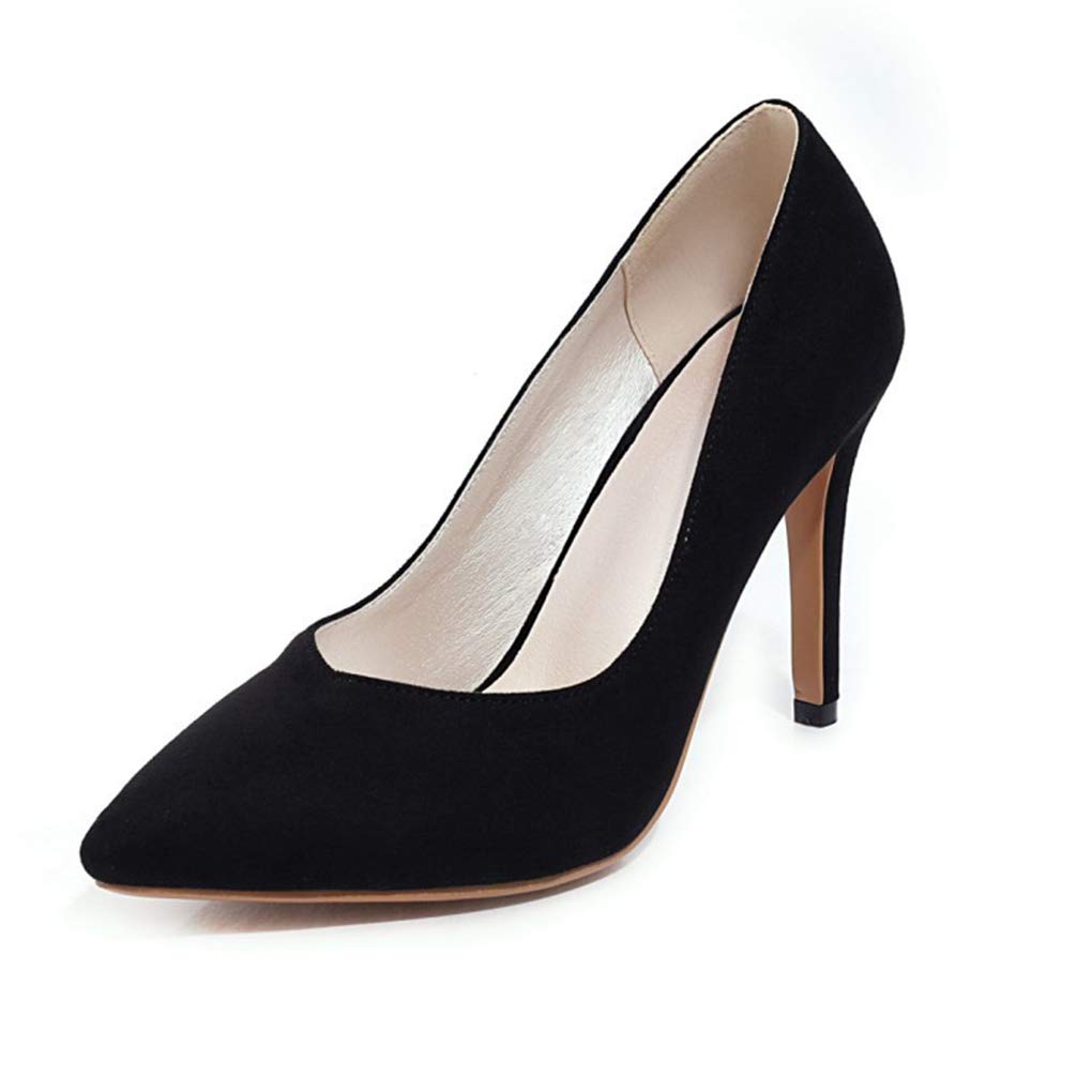 DEERBUNNY Women's IN3 Suede Heels - Classic Pointed Toe High Heel Pumps for Party, Wedding & Office | Comfortable Dress Shoes for Women