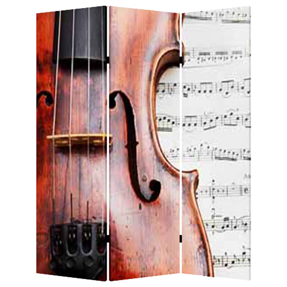 Screen Gems Music Room Divider - 6-Foot Tall Folding Room Partition for Home, Office & Studio - Soundproof Privacy Screen with Decorative Panels - Perfect for Creating Separate Spaces in Bedrooms, Classrooms & Events