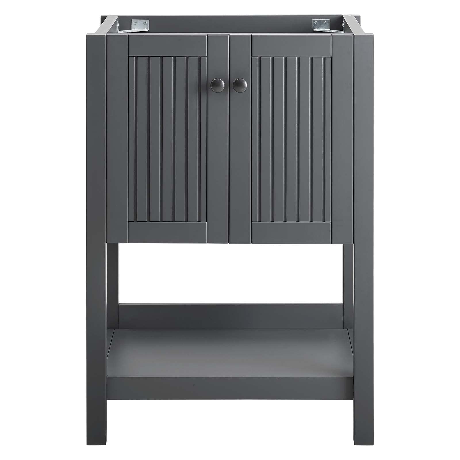 Modern Grey Wood Vanity Cabinet for Bathroom - Hotel & Bedroom Contemporary Design (Sink Not Included) - Perfect for Bathroom Storage & Home Décor