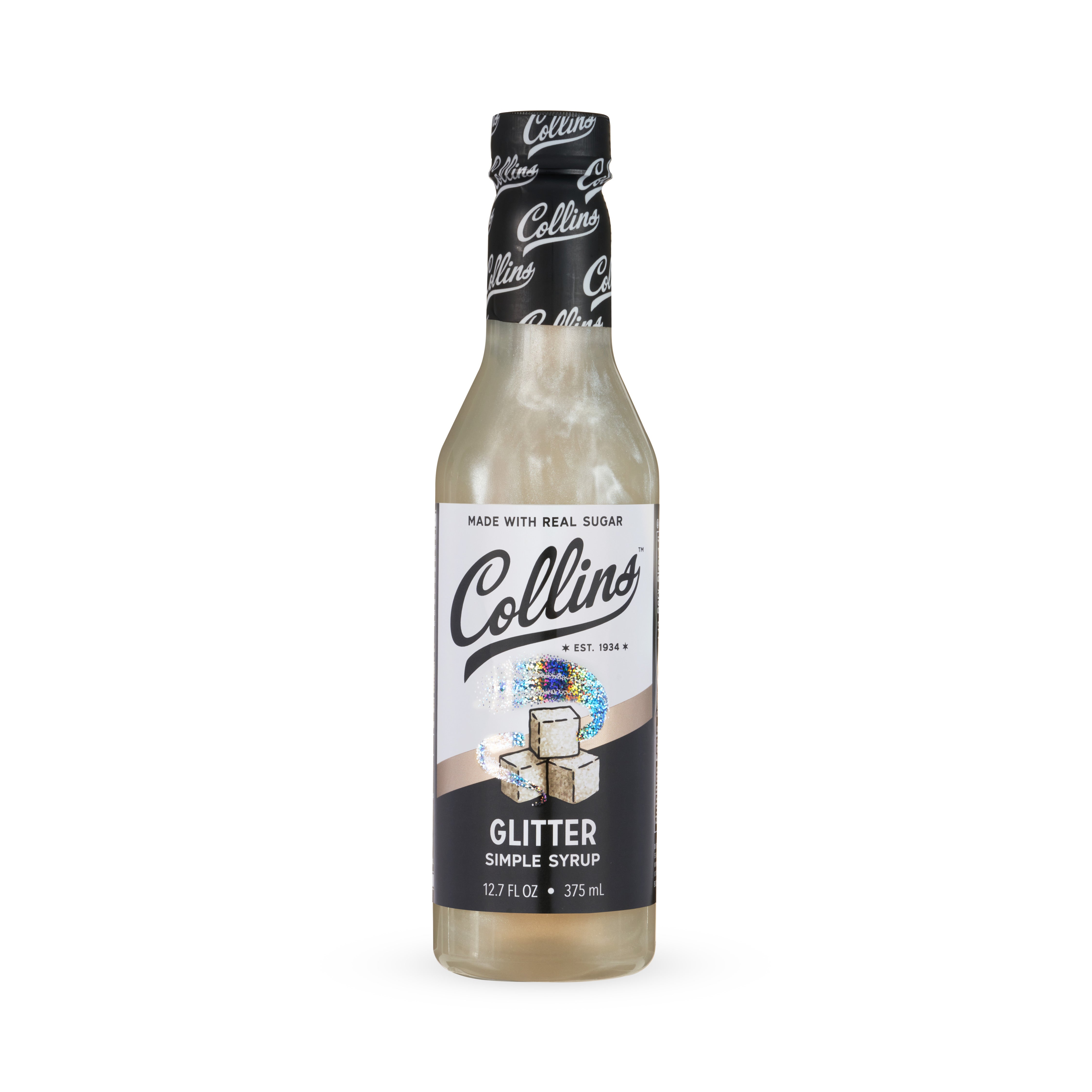 Glitter Simple Syrup - 12.7 oz Bottle for Cocktails, Coffee & Desserts | Edible Sparkle Drink Mix for Baking, Beverages & Party Decorations