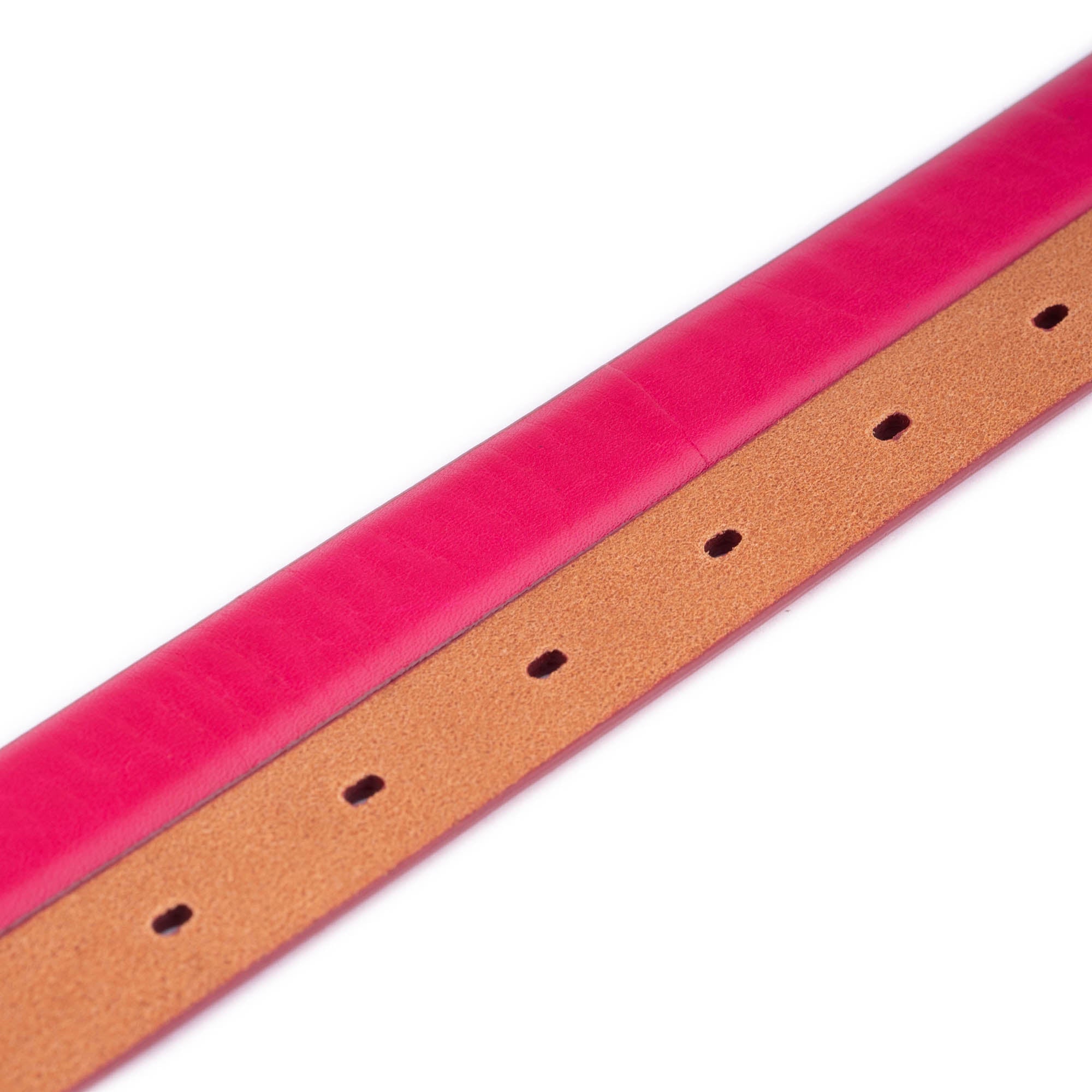 Fuchsia Leather Women's Belt Strap - Replacement for Ferragamo Buckle | Perfect for Office, Casual & Formal Outfits