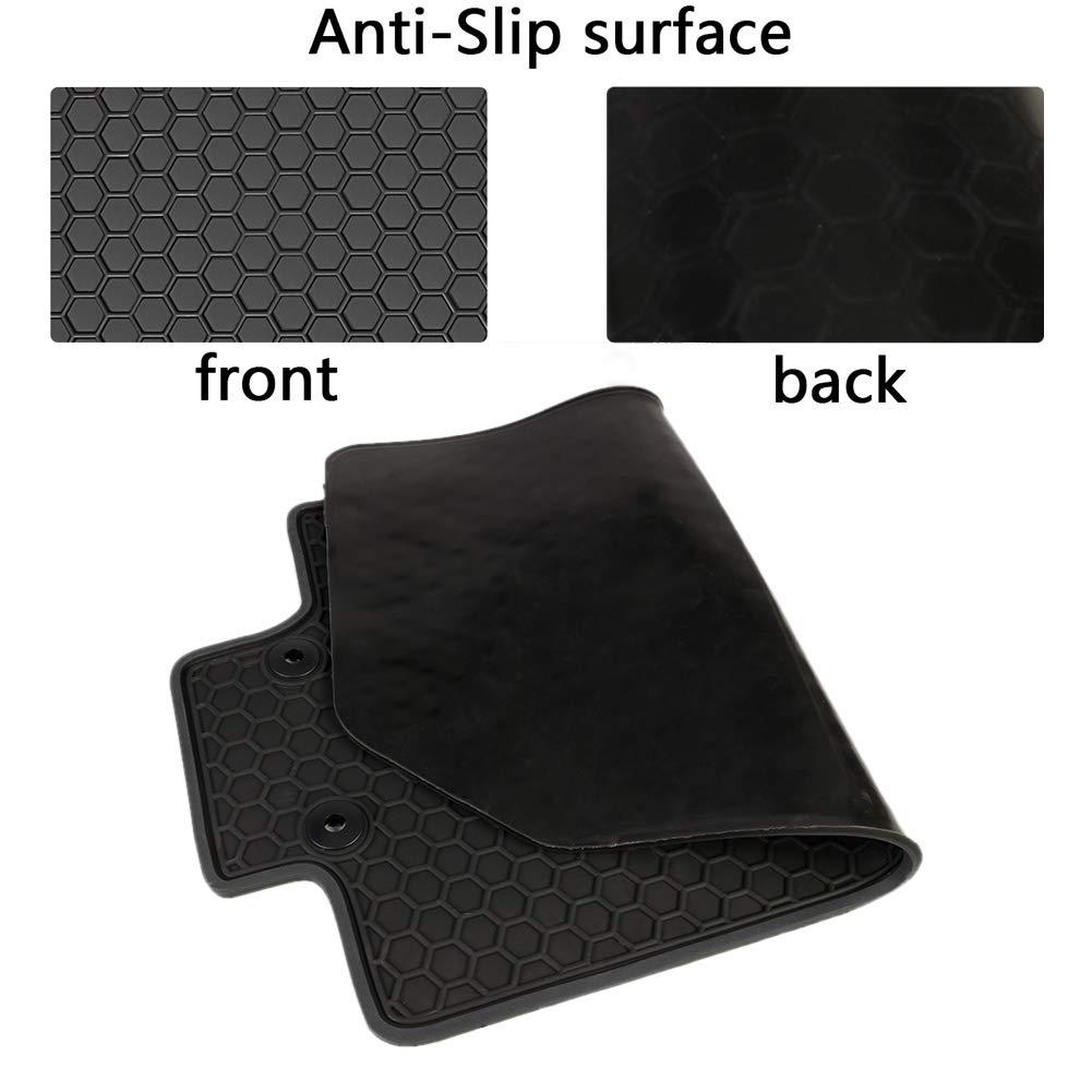 Premium Custom Fit Car Floor Mats for Honda Fit 2015-2020 - All Weather Heavy Duty Rubber Floor Liners Set (4-Piece) - Black Odorless Protection - Perfect for Daily Commute, Road Trips & Winter Driving