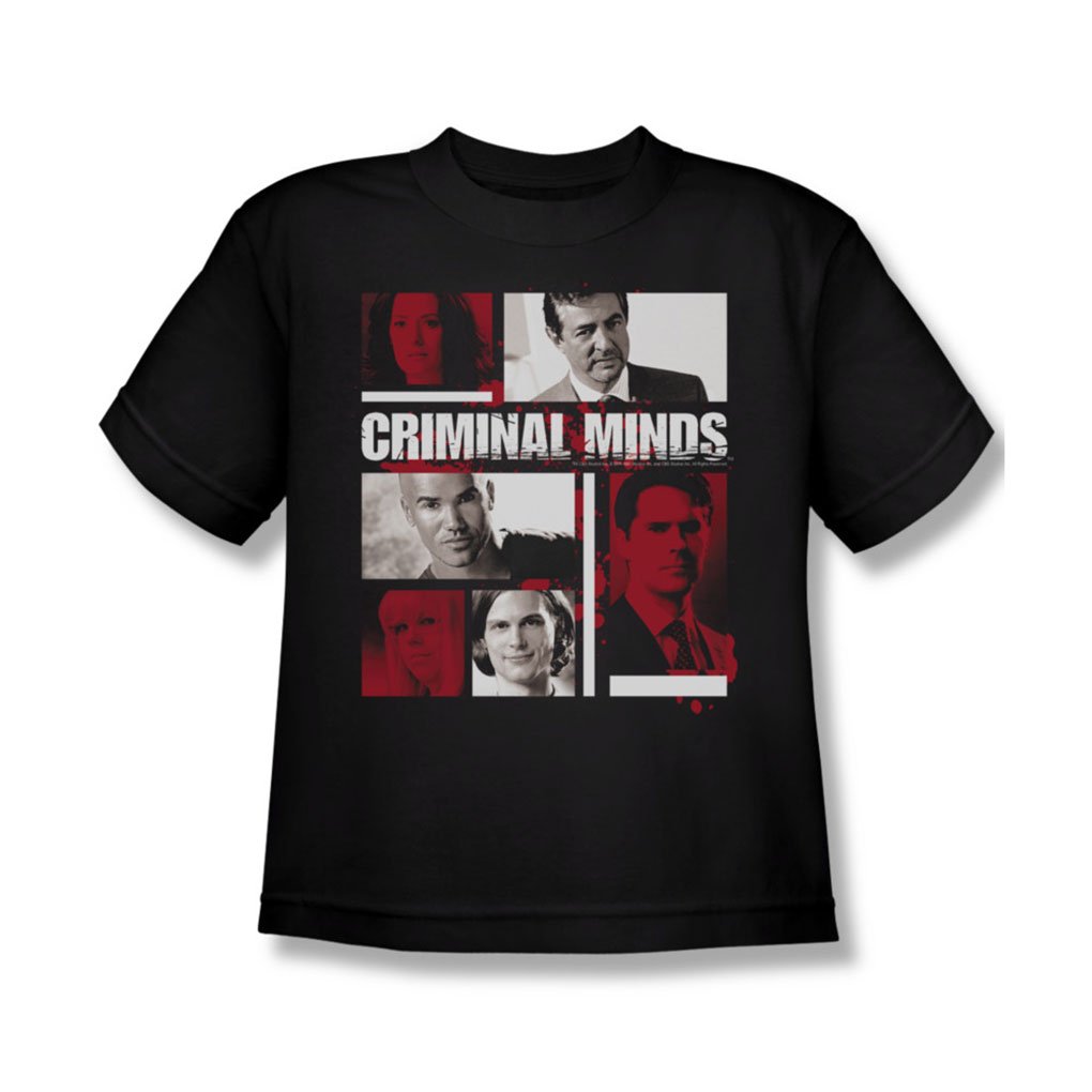 Criminal Minds Character Boxes Youth T-Shirt - Black TV Show Merchandise for Fans | Casual Wear & Gift Idea
