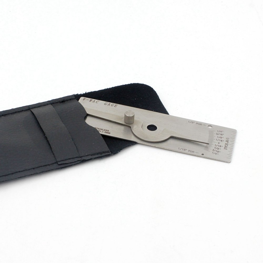 Weld V-Wac Gauge - Standard Welding Biting Edge Undercut Measurement Tool - Professional Welder Inspection Ruler for Pipe & Plate Welding Quality Control
