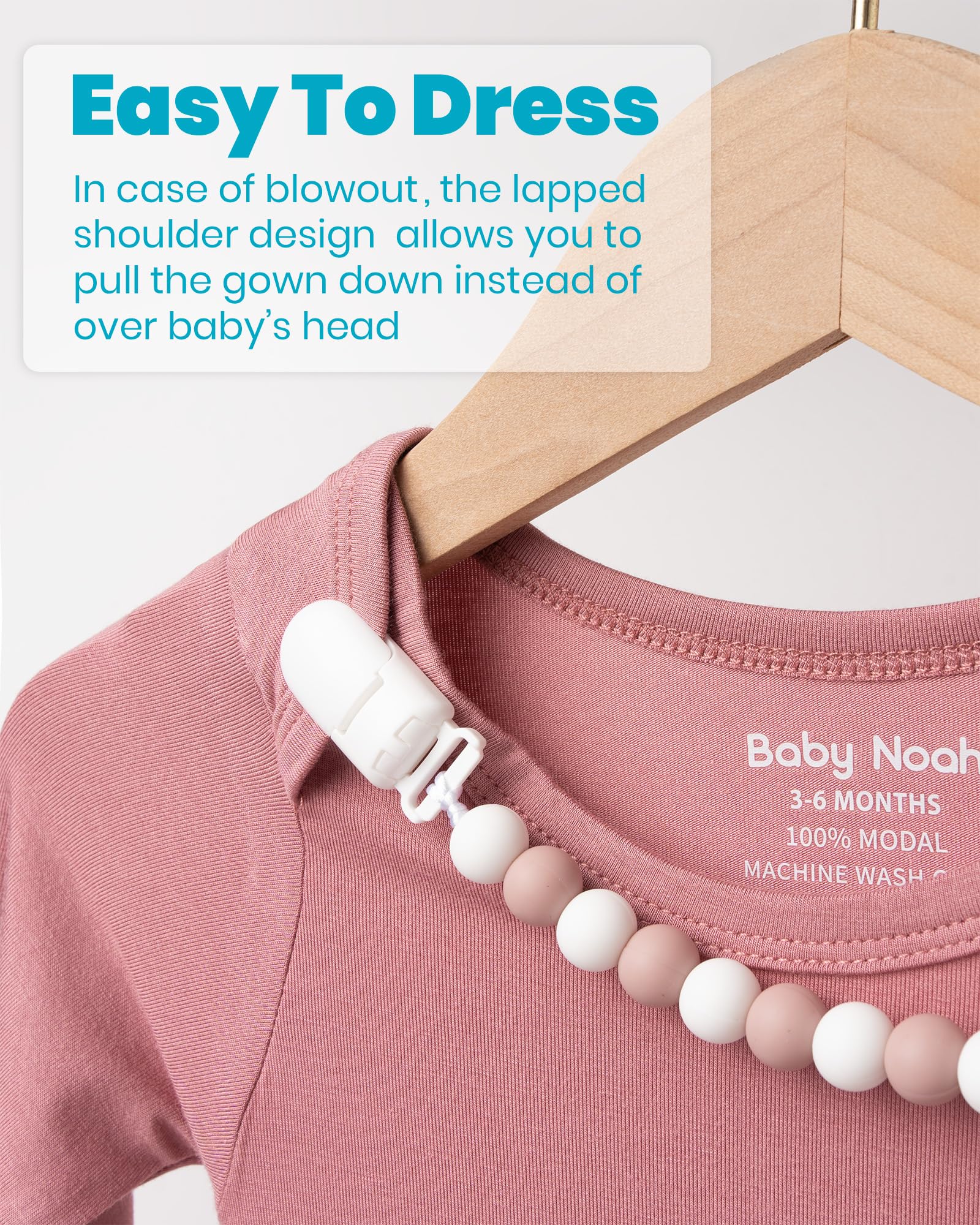 Soft Baby Knotted Gown Set with Mittens & Hat - Newborn Sleepwear for Cozy Nights