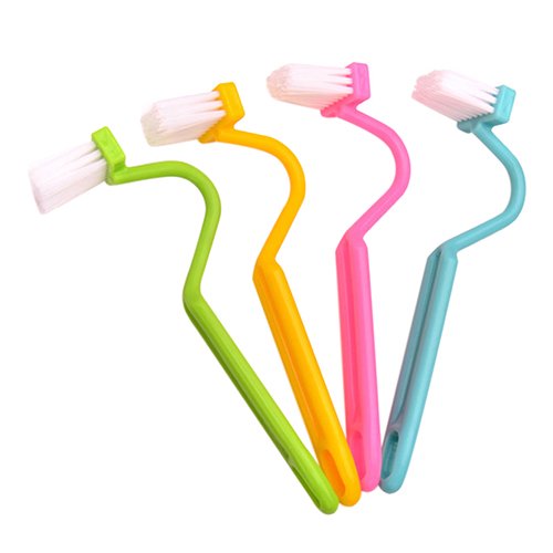 AkoMatial S-Shaped Toilet Brush with Curved Handle - Heavy Duty Plastic Bathroom Cleaning Tool for Household & Commercial Use - Ideal for Tight Spaces, Corners, and Hard-to-Reach Areas in Toilets, Sinks & Tubs