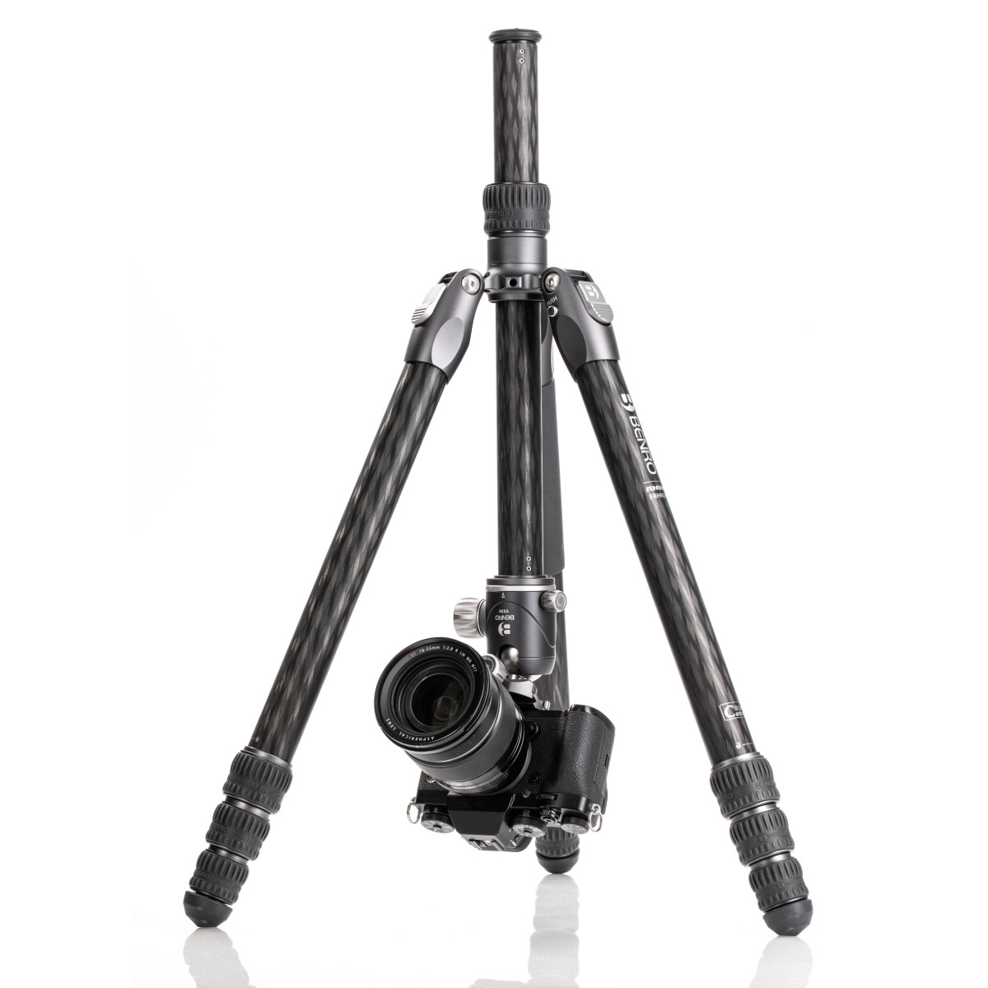 Benro FRHN34C Rhino Carbon Fiber Tripod & Monopod Combo - Lightweight, Durable for Travel, Photography & Video Shooting