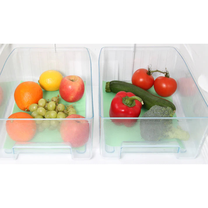 20x40cm Non-Slip Refrigerator Liner - Pack of 2 | Fridge Shelf Protector for Fruits, Vegetables & Beverages | Easy to Clean & Reusable